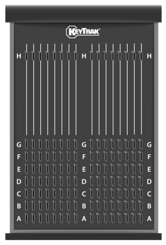 Illustration of license plate drawer interior