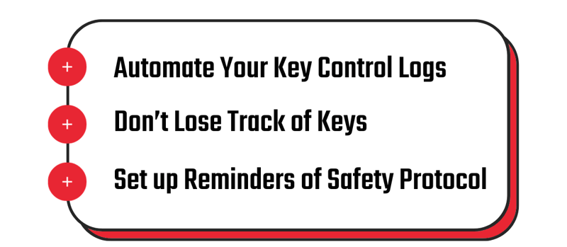 Blog graphic showing list of effective key control practices