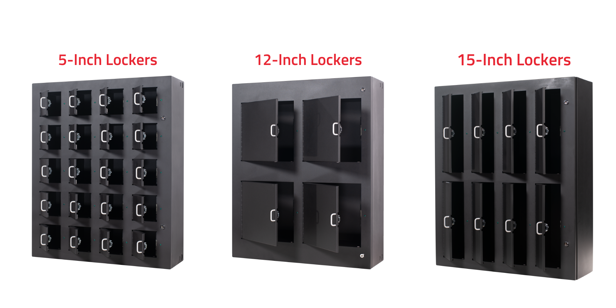 KeyTrak Guardian locker sizes: 5-inch, 12-inch, and 15-inch