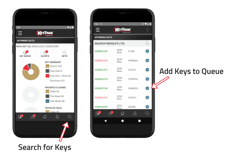 Mobile App Key Queue Image 1