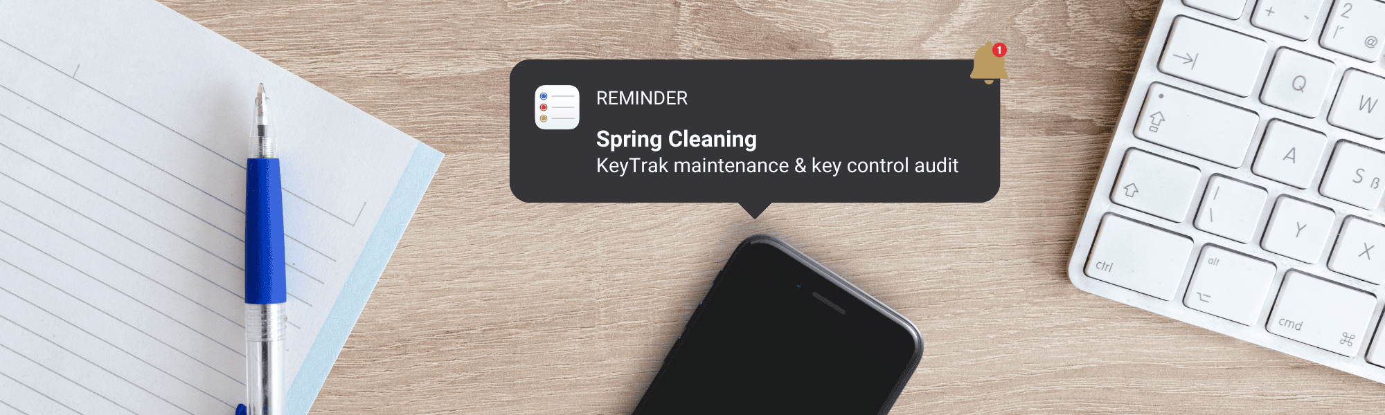 Spring cleaning alert on phone