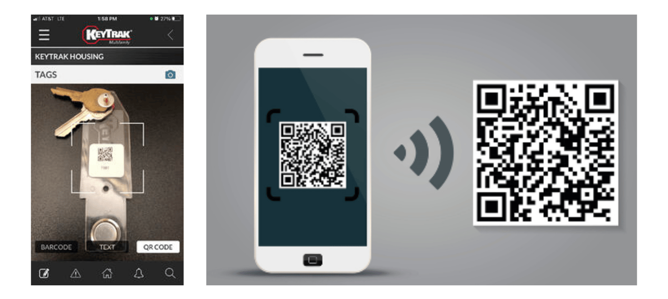 KeyTrak Mobile app QR code scan feature