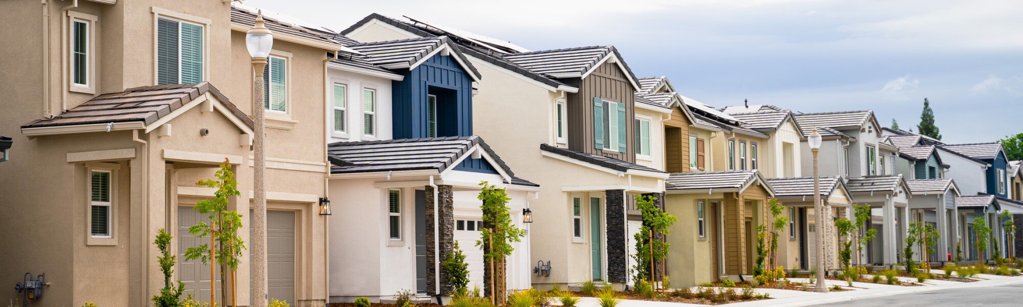 Row of single family homes