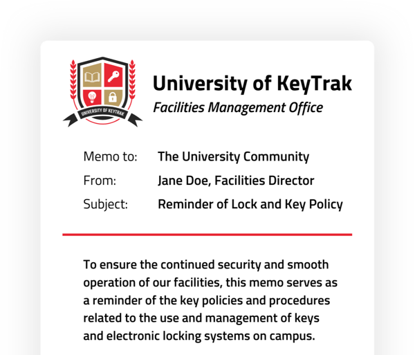The University of KeyTrak Memo