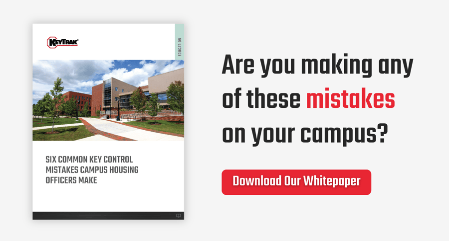 Whitepaper graphic: Six Common Key Control Mistakes Campus Housing Officers Make